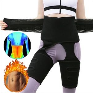 2 in 1 waist & thigh trainer (Black w/Red Trim)